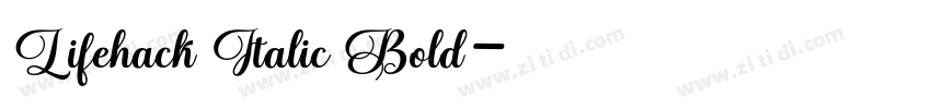 Lifehack Italic Bold字体转换